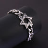 Viking Rune Wolf Celtic Knot Stainless Steel Bracelet for Men Nordic Link Chain