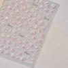 Gold Snowflake & Snowman 3D Self-Adhesive Christmas Nail Stickers with Rhinestones, 10.3 x 8 cm (4.06 x 3.15 in) Sheet