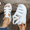 Women's Ankle Buckle Wedge Sandals — Breathable Patchwork Platform Gladiator, Non-Slip Soft Sole, 5–8 cm (2–3 in) Heel