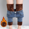 Women's Thermal Fleece Skinny Jeans – Warm Winter Stretch Velvet-Lined Pencil Pants