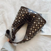 Rivets PU Leather Bucket Hobo Bag for Women - Punk Shoulder Handbag Purse