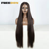 38-Inch (96.5 cm) Straight Synthetic Lace Front Wig – 13x6 Deep Part Ombre Brown-Red-Blonde Highlights for Women, Cosplay