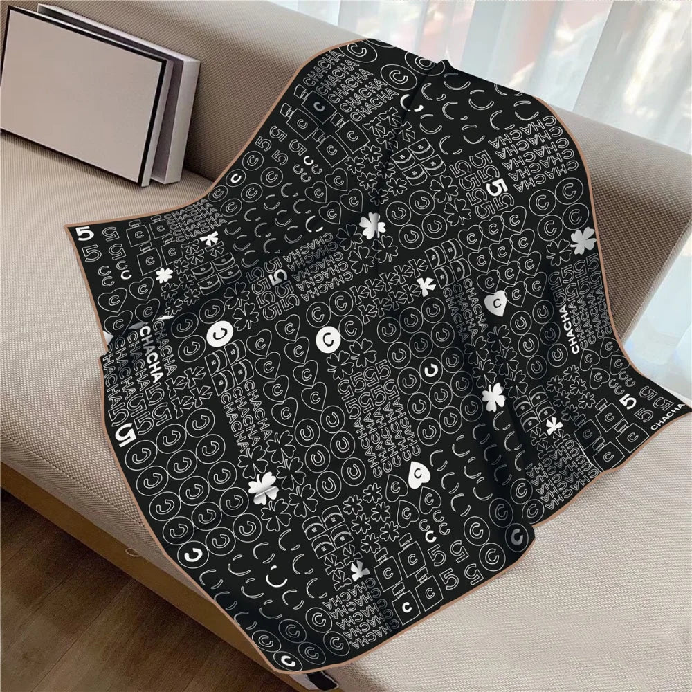 Twill Silk Square Scarf 90 x 90 cm (35.4 in) - Floral & Letter Print Women's Neck Kerchief Wrap