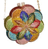 Floral Rhinestone Minaudiere Evening Clutch Rose Crystal Bridal Wedding Party Bag