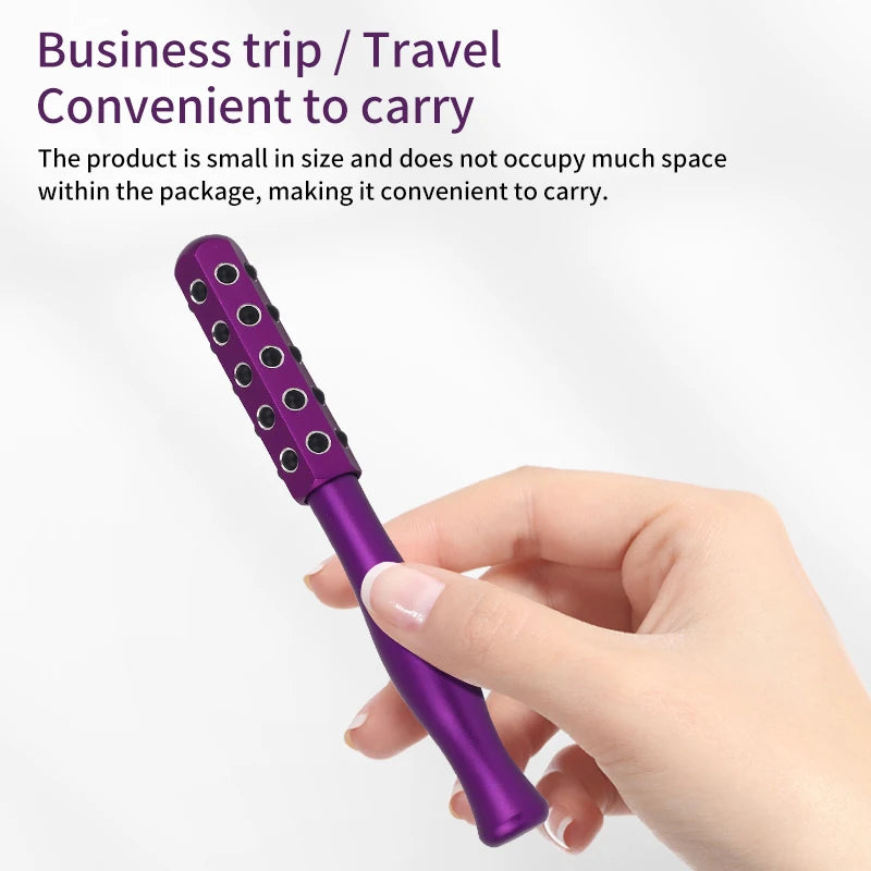 Large Facial Massage Stick Roller - Aluminum Alloy Face & Body Massager