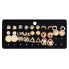 Pearl Geometric Stud Earrings for Women – Round Circle Zinc Alloy Wedding & Party Jewelry