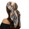 Square Satin Foulard Scarf 90 x 90 cm (35 x 35 in) Neckerchief Bandana Hijab for Women