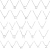Minimalist A-Z Initial Letter Necklace for Women Stainless Steel Alphabet Pendant Choker Gift