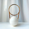 Mini PVC Ball-Handle Evening Bag — Electroplated Round Bowling Shoulder Purse for Women
