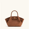 JW PEI Hana Women's Genuine Leather Dumpling Bag Brown Mini Crossbody Shoulder Tote