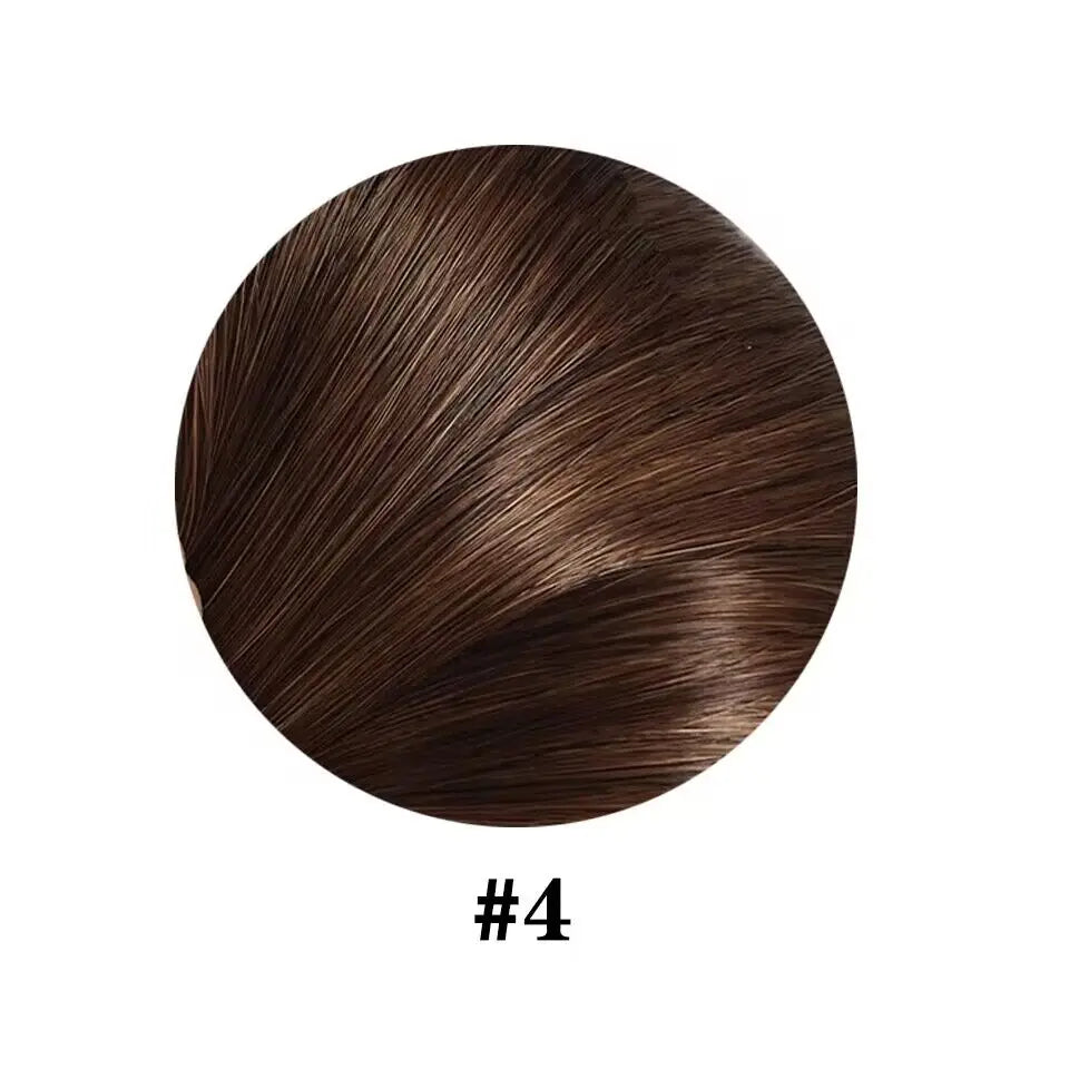 8-Piece 120g Clip-In Hair Extensions — Remy Human Hair Straight, 10–26 in (25–66 cm) — Natural Black / #4 / #613