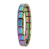 Women's Italian Charm Bracelet 9mm (0.35 in) Stainless Steel Link Bangle with Hidden Safety Clasp