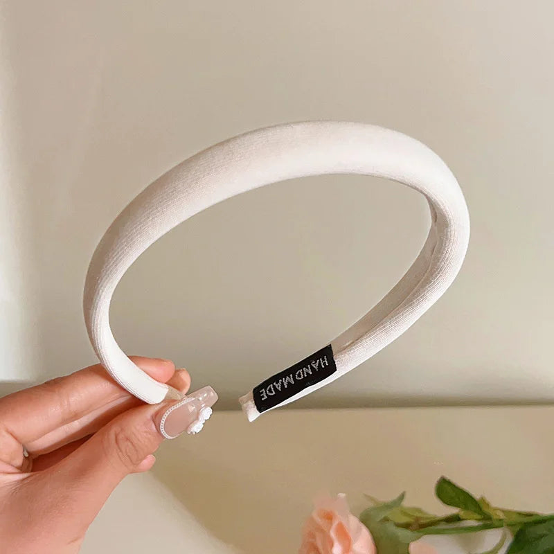 1/2/3-Pack Women's Solid & Plaid Fabric Headbands – Spring Summer Sweet Princess Head Hoops