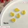 Flat Pearl & Rhinestone Nail Art Decorations - Metal Alloy Charms 1 Pack | Wreath Star Bow Butterfly Koi Manicure Accessories