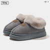 Fleece Lined Ankle Winter Slippers for Women Lightweight EVA Thick Sole Indoor Outdoor Warm Home Shoes (Multiple Colors)