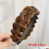 Boho Twist Braided Stretch Headband for Women — Synthetic Braided Hairband (Natural Black, Dark Brown, Light Brown)