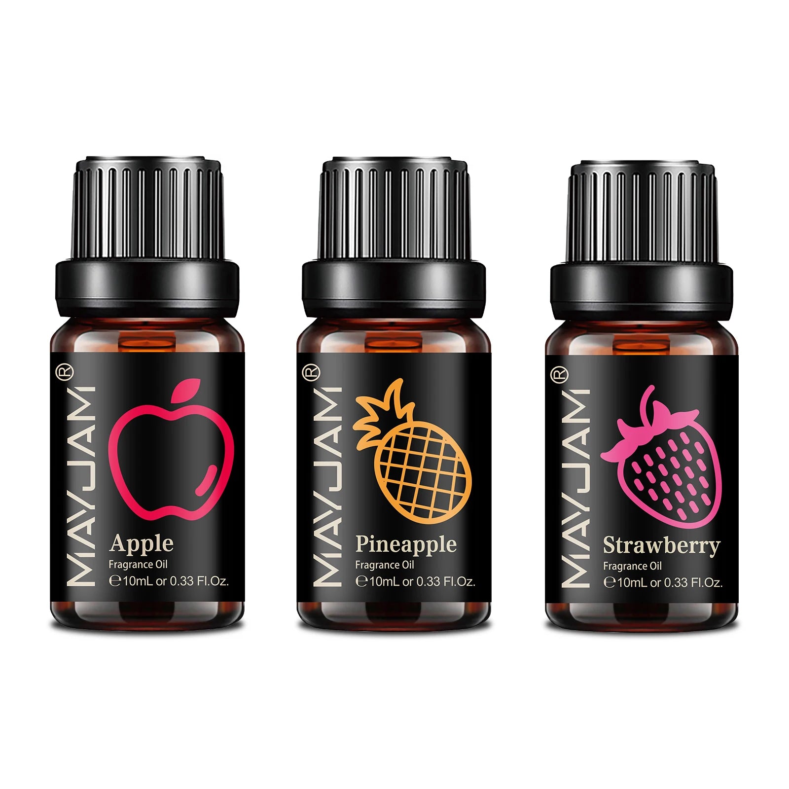 MAYJAM Fruit Fragrance Oil 10ml (0.34 fl oz) – Cherry Banana Papaya Grape Litchi Guava Kiwifruit Pear Fig for Diffuser & Candle