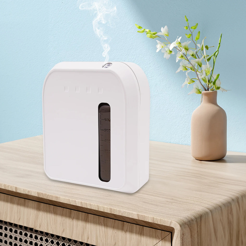 800ml Nebulizing Waterless Essential Oil Diffuser with Bluetooth App — Wall-Mount & Freestanding Aromatherapy Scent Machine for Home, Office, Spa, Gym