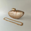 Pearl Brown Marble Acrylic Box Clutch – Bridal & Evening Mini Purse with Chain