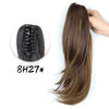 AZQUEEN 18-Inch (45 cm) Clip-In Wavy Ponytail Hair Extension - Heat-Resistant Synthetic, Layered Black/Brown