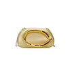 Women's PU Leather Metal-Handle Clutch — Removable Strap Crossbody Evening Bag for Wedding & Party
