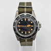 40mm Vintage 316L Stainless Steel Watch Case — 10BAR (100m/330ft) Water-Resistant, 20mm Nylon Strap Compatible, Fits Mechanical Movements