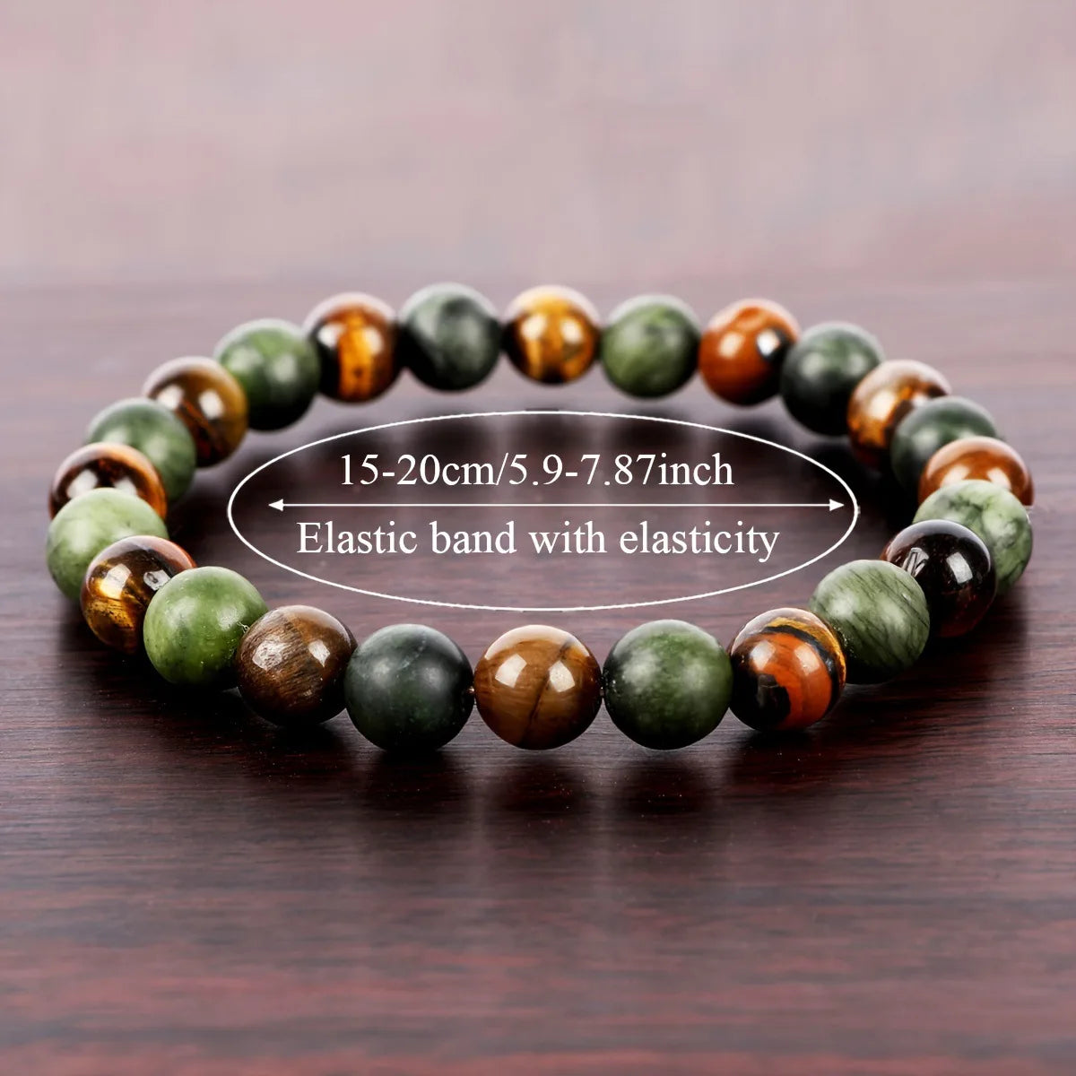 Natural Stone Beaded Bracelet - Unisex Healing, Anxiety Relief, Protection & Self-Love Jewelry