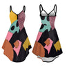 Sally Patchwork Dress - Spaghetti Strap V-Neck Backless Knee-Length Cosplay Costume for Women, Halloween Party