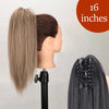 34-Inch (86 cm) Clip-In Synthetic Ponytail Hair Extension — Blonde Wrap-Around Long Straight Hairpiece
