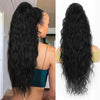 30-Inch Drawstring Curly Ponytail Extension – Long Wavy Synthetic Hairpiece for Women
