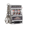 Mini Slot Machine Keychain with Carabiner - Arcade Fruit Jackpot Pocket Key Ring Fidget Stress Relief Toy