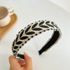Boho Leaf Embroidery Turban Headband for Women & Girls — Twisted Hairband Hair Accessory