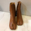 Split-Toe Leather Tabi Ankle Boots for Women - Chunky Round High Heel, Autumn/Winter