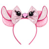Mickey & Minnie Sequin Ear Headband with Bow – Disney-Inspired Hairband for Women & Kids, Party Cosplay