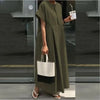 Plus Size Loose O-Neck Short Sleeve Maxi Dress L-5XL - Solid Color Ankle-Length Casual Summer Dress