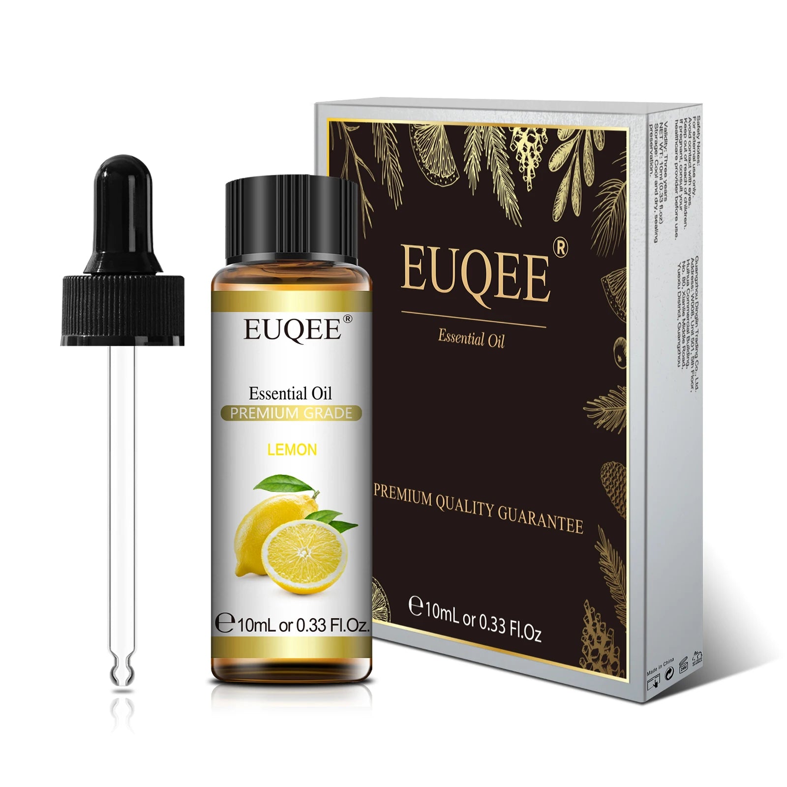 EUQEE 10ml Pure Essential Oil - Lavender, Jasmine, Eucalyptus, Vanilla, Sandalwood, Sweet Orange, Lemon, Oregano, Neroli