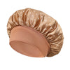Rhinestone Wide Band Satin Sleep Bonnet - Hair Care Turban Headwrap Shower & Makeup Cap
