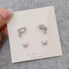 Korean Star Moon Butterfly Stud Earring Set Vintage Aesthetic Heart Y2K Jewelry for Women