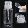 200ml (6.8 fl oz) Refillable Pump Bottle for Nail Polish Remover Press Dispenser — Manicure & Makeup Cleaner