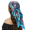 Square Satin Foulard Scarf 90 x 90 cm (35 x 35 in) Neckerchief Bandana Hijab for Women