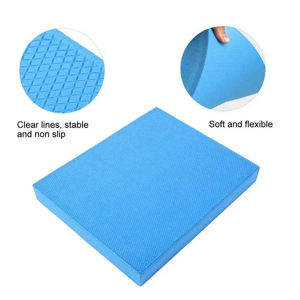 TPE Balance Pad 15.7 x 13 x 2 in (40 x 33 x 5 cm) Non-Slip Foam Cushion for Yoga, Pilates & Core Stability
