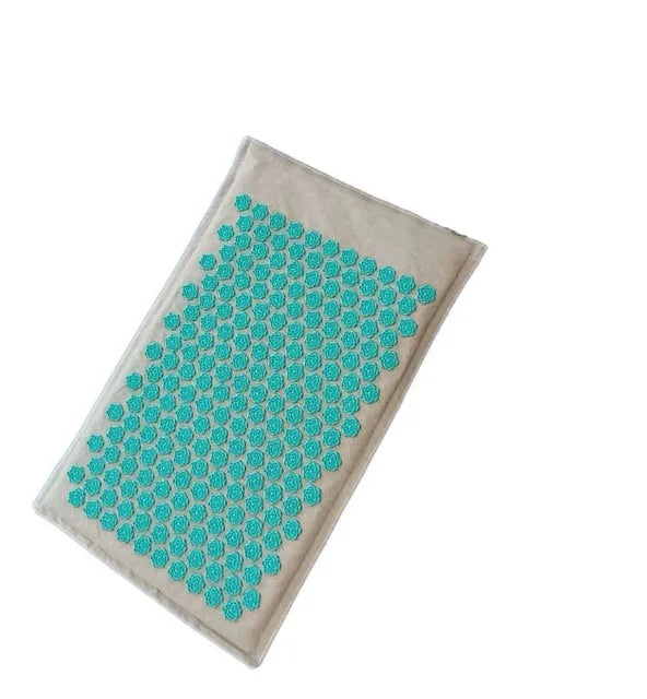 Acupressure Spike Mat Set 74 x 44 cm (29 x 17 in) with Pillow & Carry Bag – Natural Linen Buckwheat Massage Mat for Yoga & Pain Relief