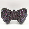 Rhinestone Evening Clutch with Bow - Multi-Color Bridal Wedding Party Handbag
