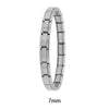 Women's Italian Charm Bracelet 9mm (0.35 in) Stainless Steel Link Bangle with Hidden Safety Clasp