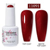 Red Semi-Permanent UV Gel Nail Polish 15ml (0.5 fl oz) Top & Base Hybrid
