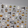 Gold Snowflake & Snowman 3D Self-Adhesive Christmas Nail Stickers with Rhinestones, 10.3 x 8 cm (4.06 x 3.15 in) Sheet