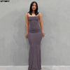 Satin Slip Maxi Dress – Sleeveless Backless Bodycon Party & Evening Dress