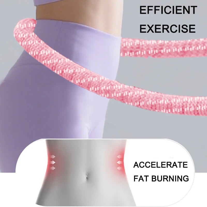 Women's Foldable Fitness Hoop – Soft Waist-Friendly Spring Design for Slimming & Cardio Workouts