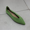 Women's Square Toe Vintage Leather Loafers Soft Comfortable Ballet Flats