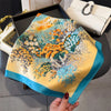 Luxury Horse Print Silk-Feel Square Scarf 70 x 70 cm (27.6 x 27.6 in) – Women's Neck, Hair, Foulard, Bandana